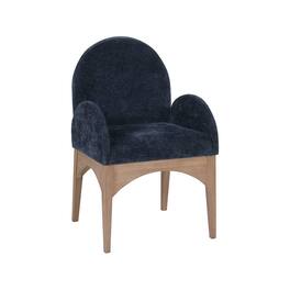 Meridian Furniture - Waldorf Navy Chenille Fabric Dining Chair - Blue