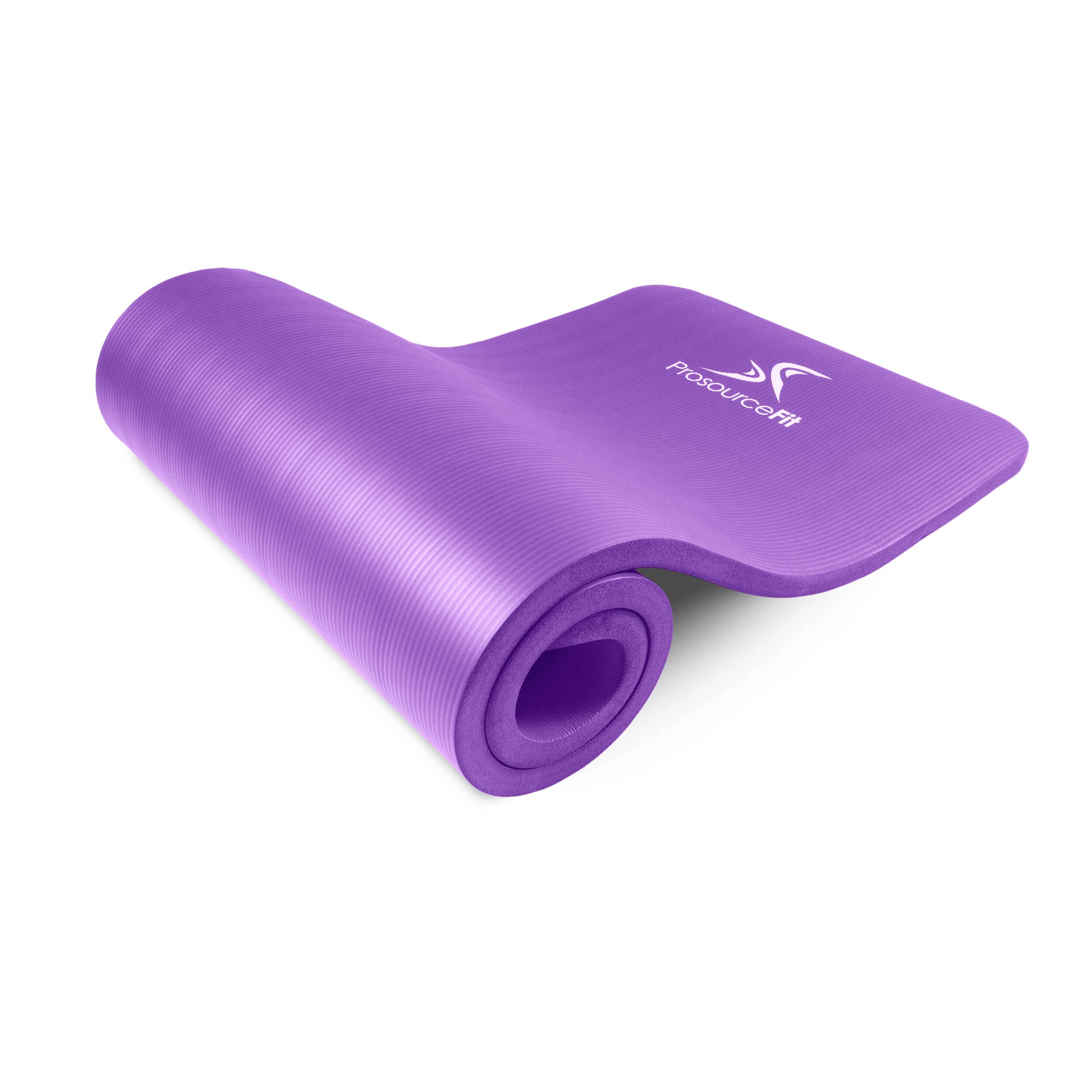 Front. ProsourceFit - ProsourceFit Extra Thick Yoga and Pilates Mat, 1-in - Purple.