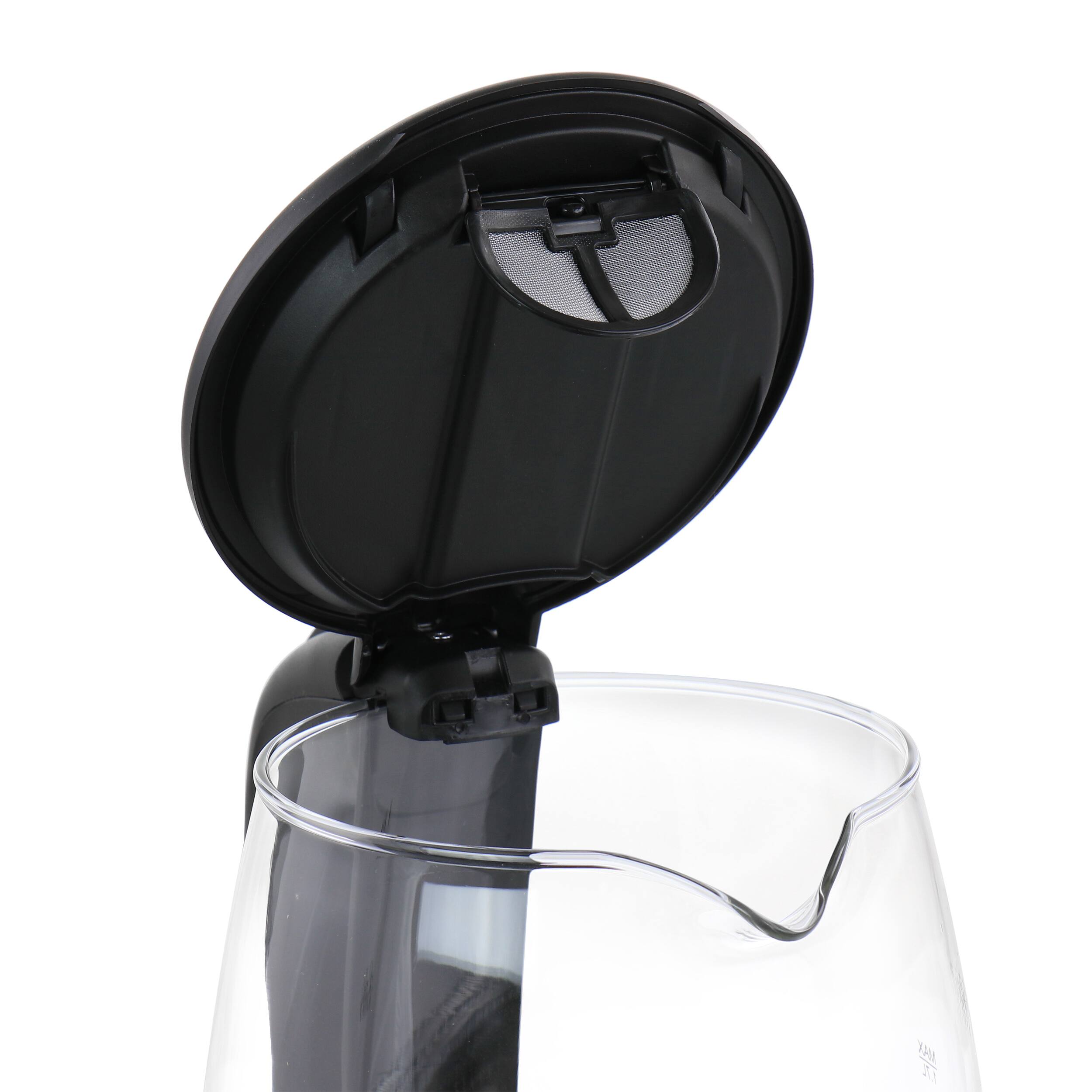 Alt View 1. Better Chef - Better Chef 1.7 Liter 360 Degree Glass Cordless Electric Kettle in Red - Red.