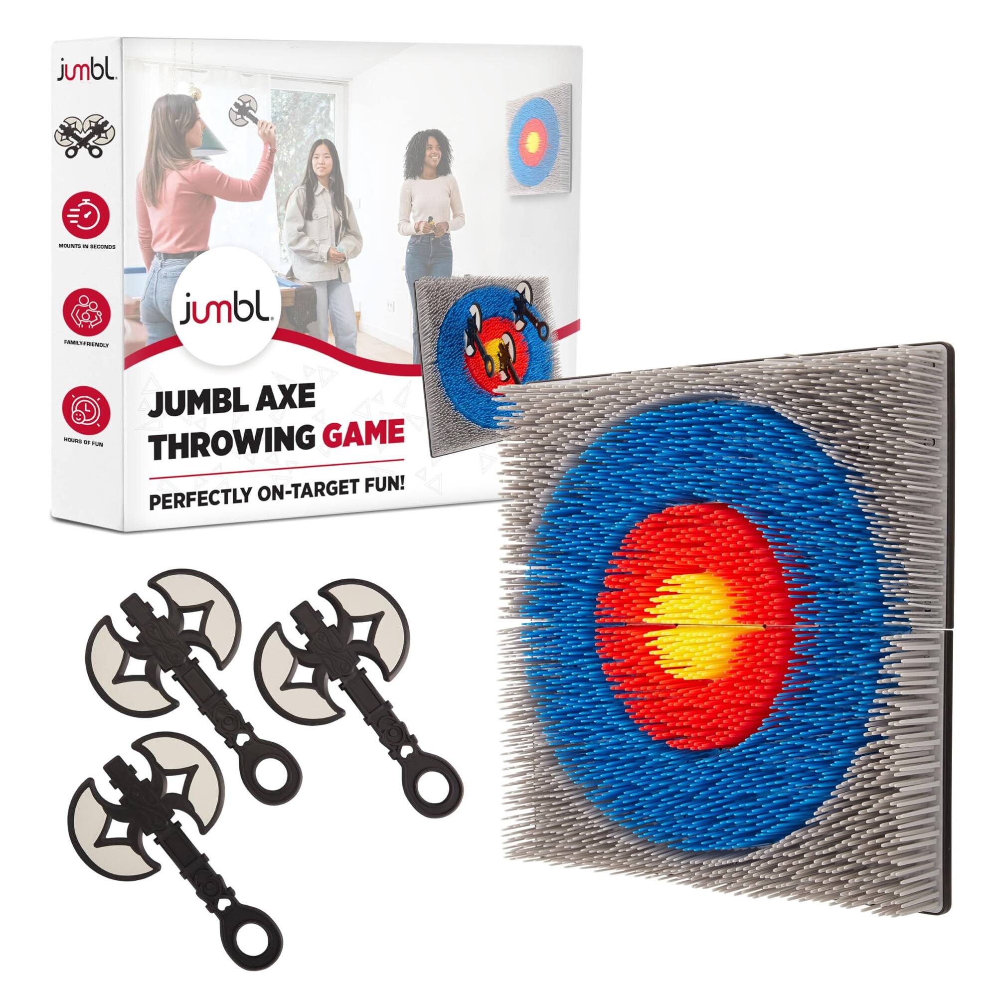 jumbl - - - jumbl. JUMBL AXE - - - THROWING GAME ON-TARGET FUN! PERFECTLY