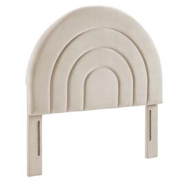 Solana Arched Performance Velvet Twin Headboard by Modway - Oatmeal