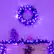 Alt View 19. Costway - 24inch Pre-lit Christmas Halloween Wreath w/ 35 Purple LED Lights - Black.