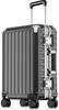 Front. LUGGEX - LUGGEX 19 Inch Carry On Luggage Zipperless Aluminum Frame Hardside 100% PC Suitcase 8010S - ZX-Core - Black.