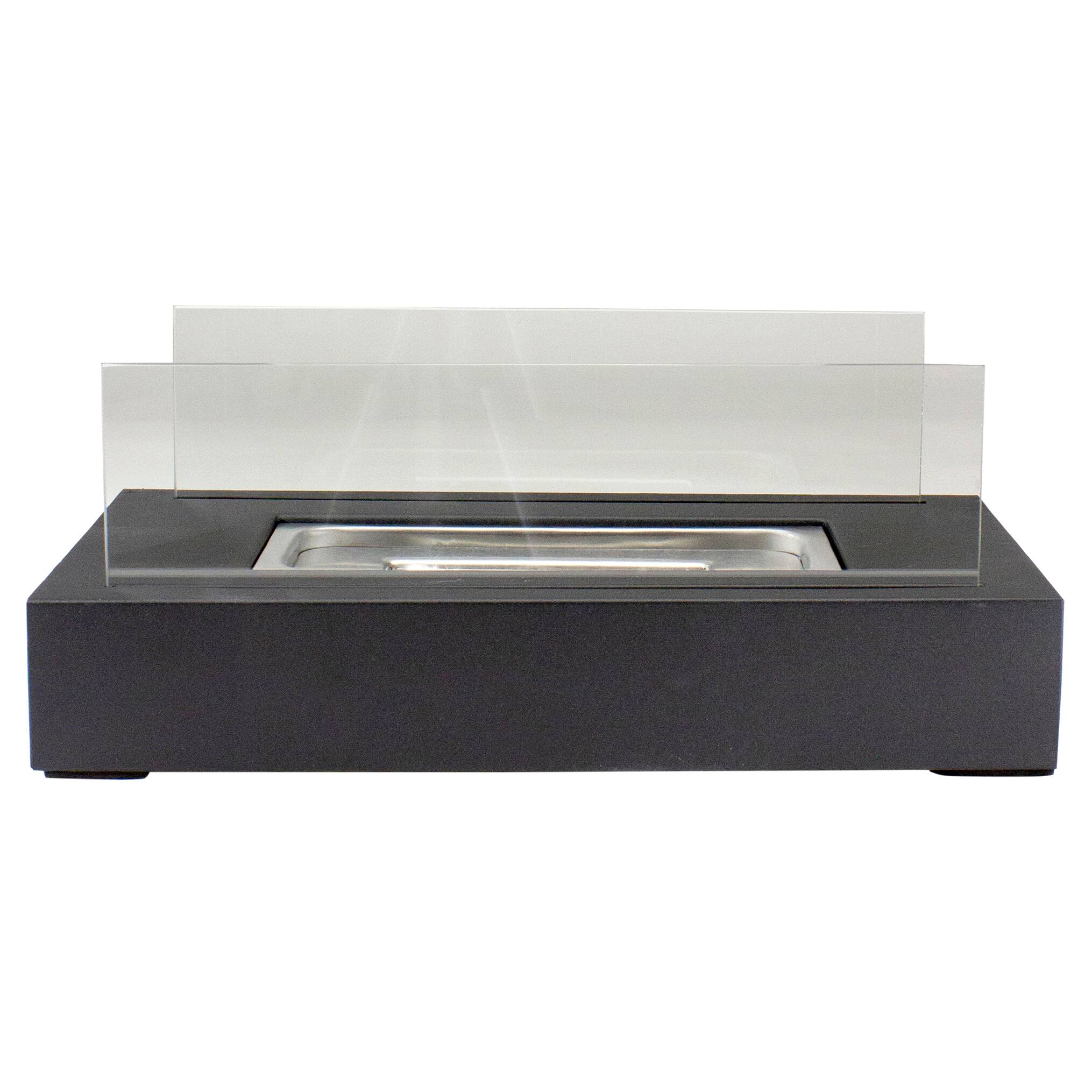 Alt View 4. Northlight - Bio Ethanol Ventless Portable Fireplace with Flame Guard - 13.75" - Black.