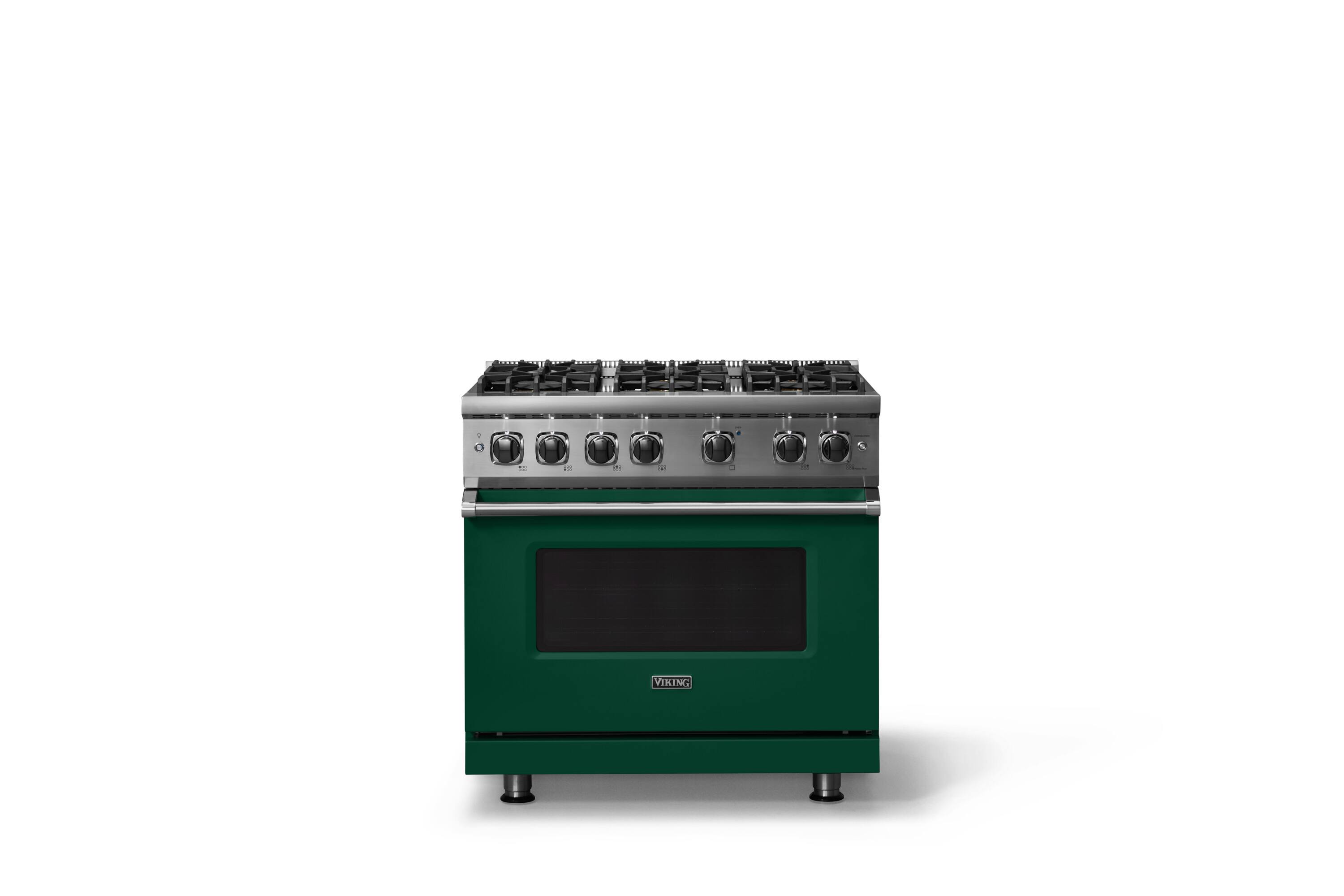 Alt View 1. Viking - 36"W./24"D. 5.1 Cu. Ft.  Gas Sealed Burner Range-6 Burners-Ivy-LP - Ivy.
