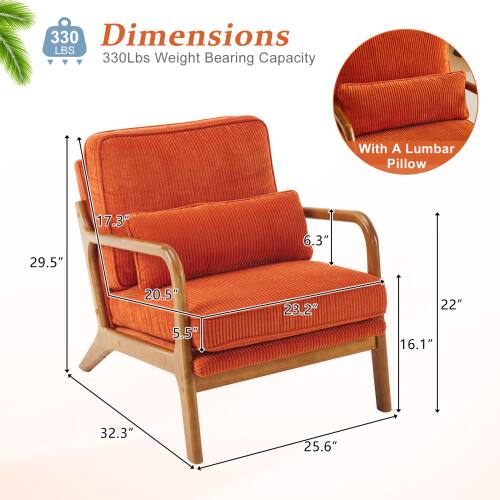 330 LBS  
330lbs Weight Bearing Capacity  
With A Lumbar Pillow  
Dimensions:  
29.5" x 17.3" x 6.3" x 20.5" x 5.5" x 23.2" x 22" x 16.1" x 32.3" x 25.6"