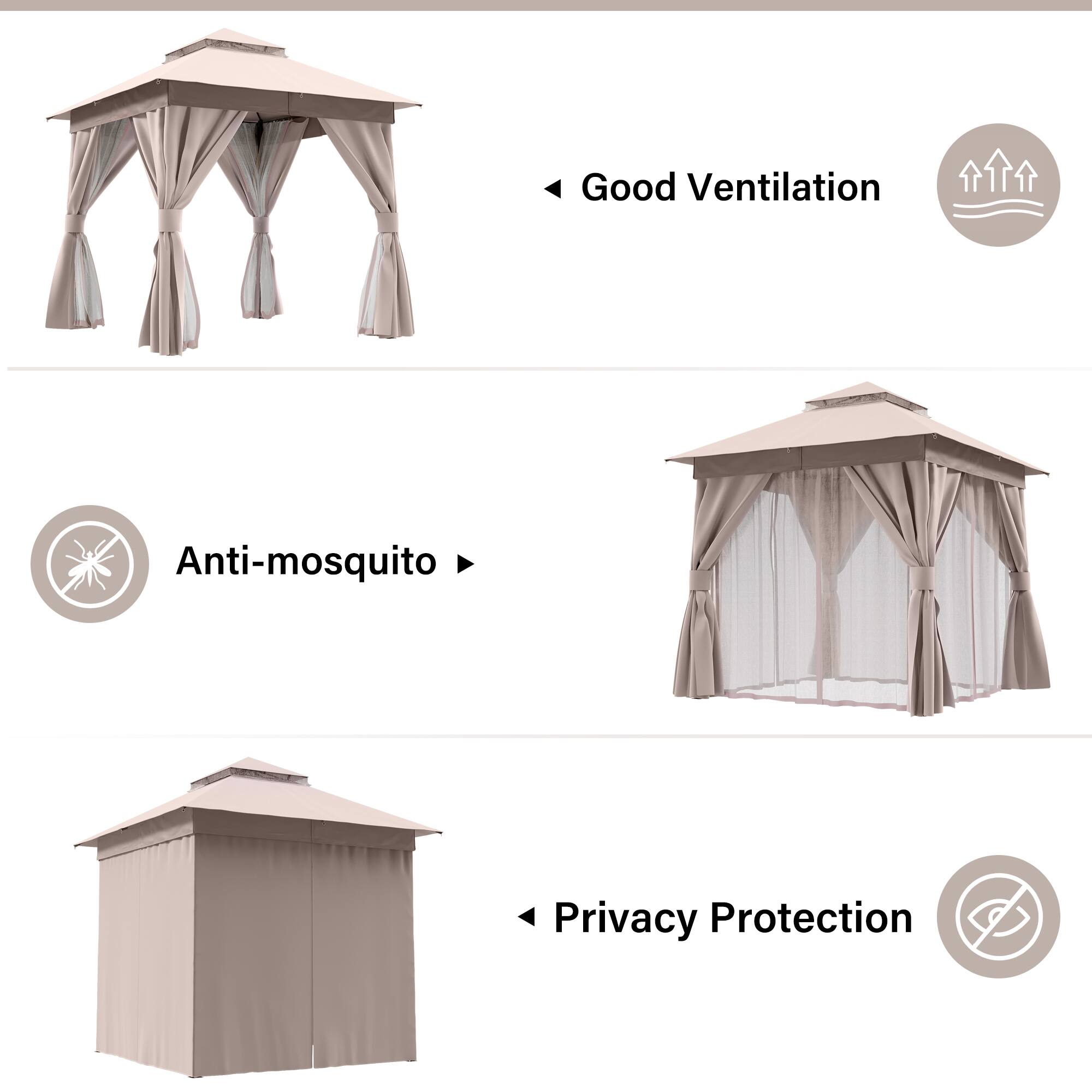 - Good Ventilation
- Anti-mosquito
- Privacy Protection
