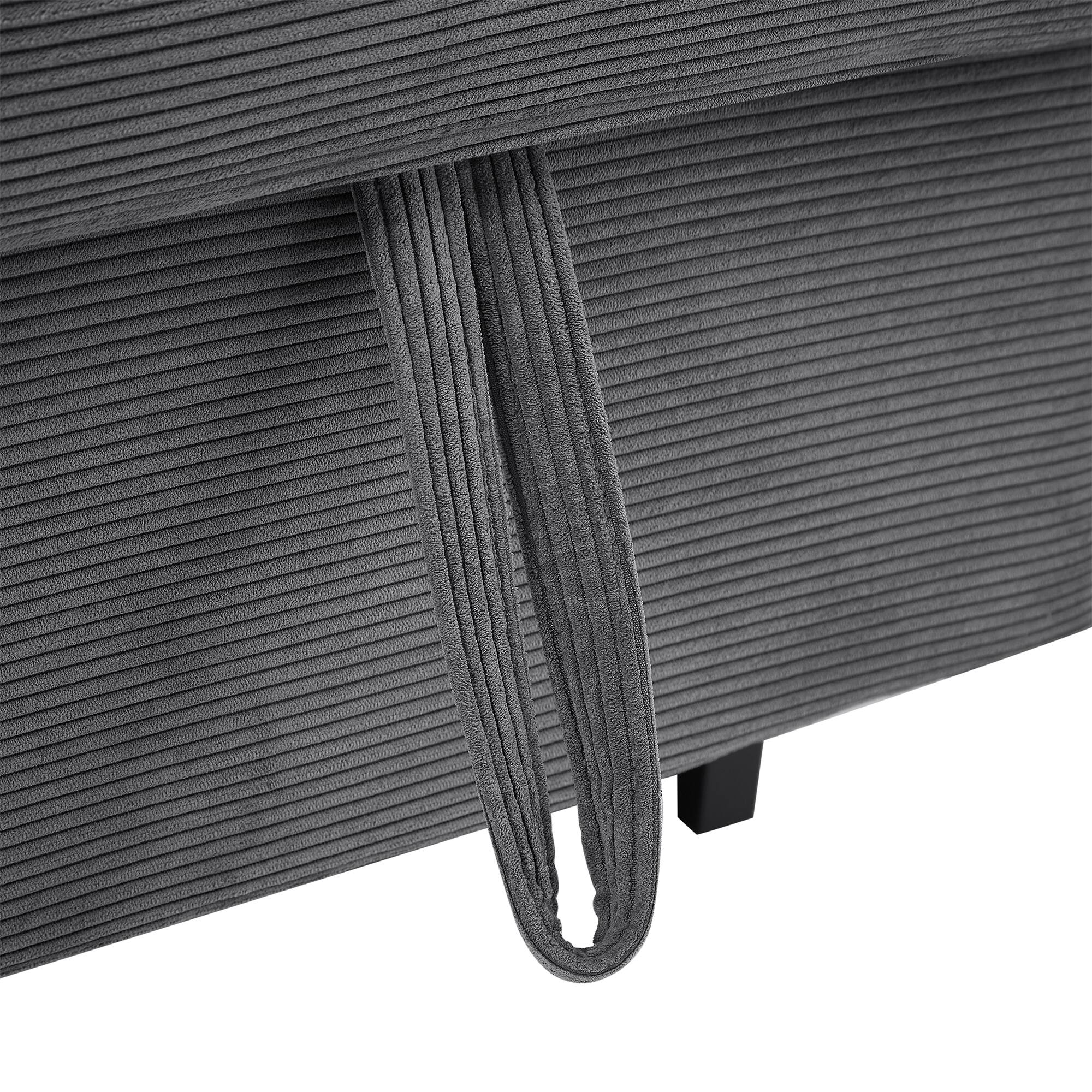 Alt View 8. GOODSILO - 57-Inch Pull-Out Convertible Sofa Bed Loveseat with Adjustable Backrest and USB Charging Ports for Modern Living Spaces - DARK GREY.