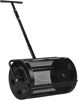 Winado - Compost Spreader, 24 inch Peat Moss Spreader with Height Adjustable Handle, T Shaped Handle Peat Moss Roller, Seed Sprea