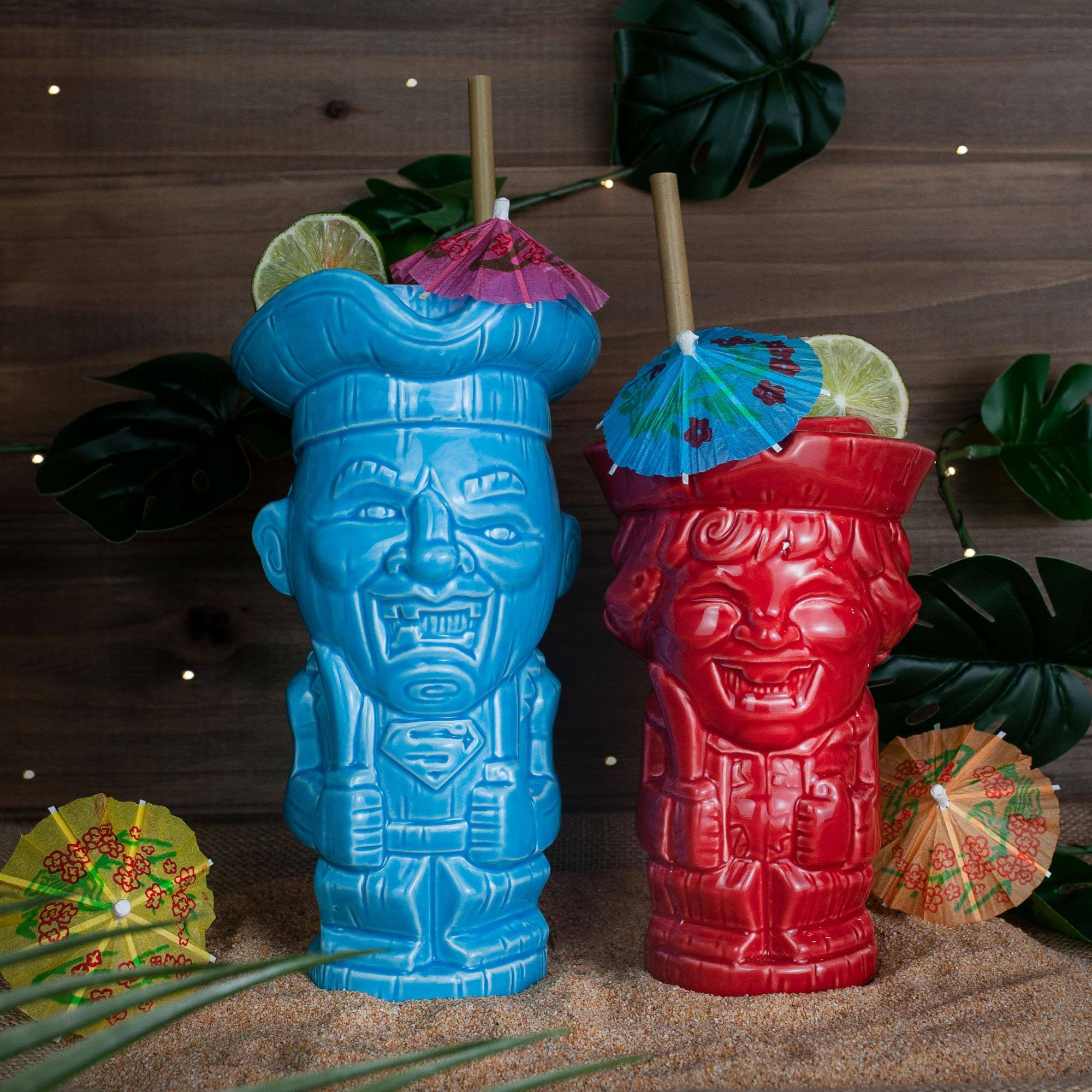 Alt View 2. ThinkGeek - Geeki Tikis The Goonies Sloth and Chunk Ceramic Mugs | Set of 2 - Red.