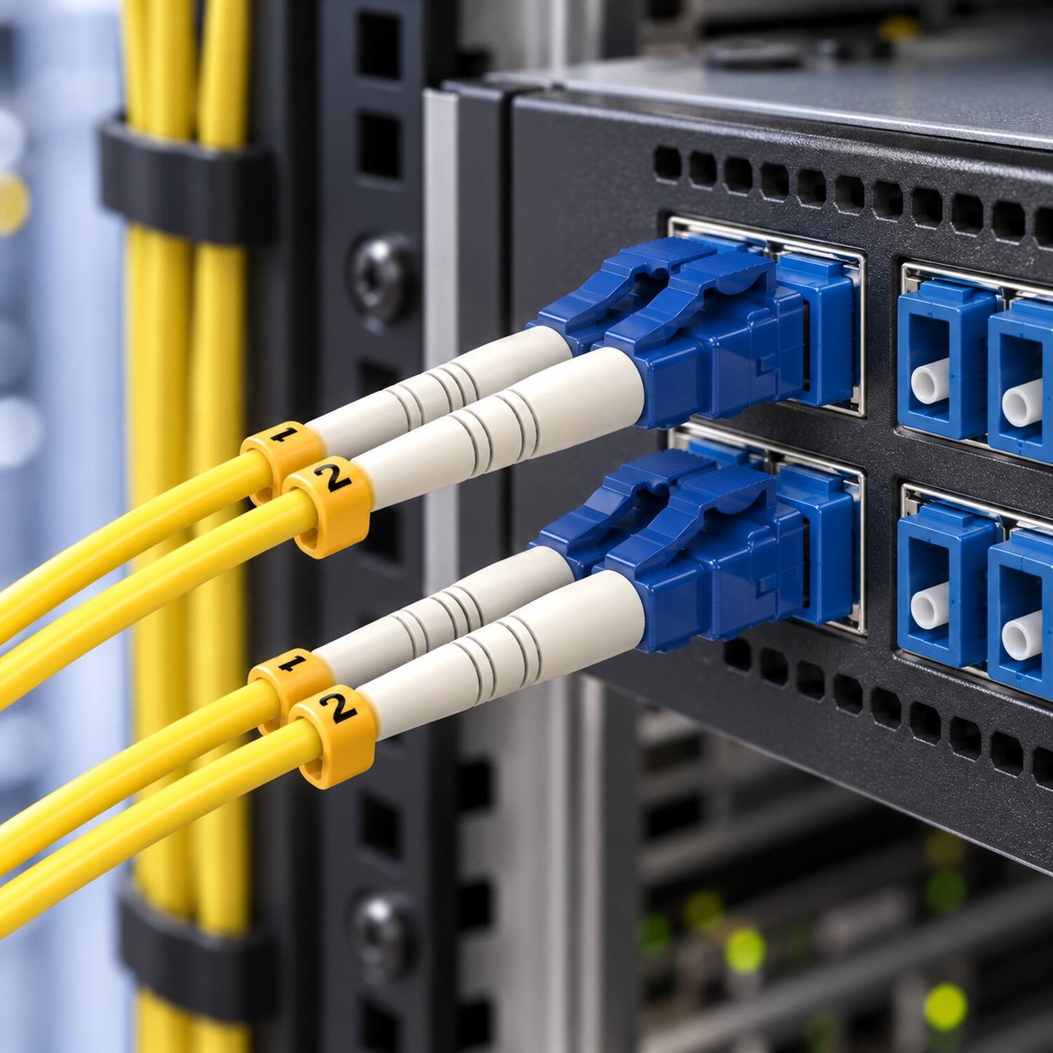 Left. Sanoxy - 1m LC/LC Duplex 9/125 Single Mode Fiber Optic Cable - Multi.