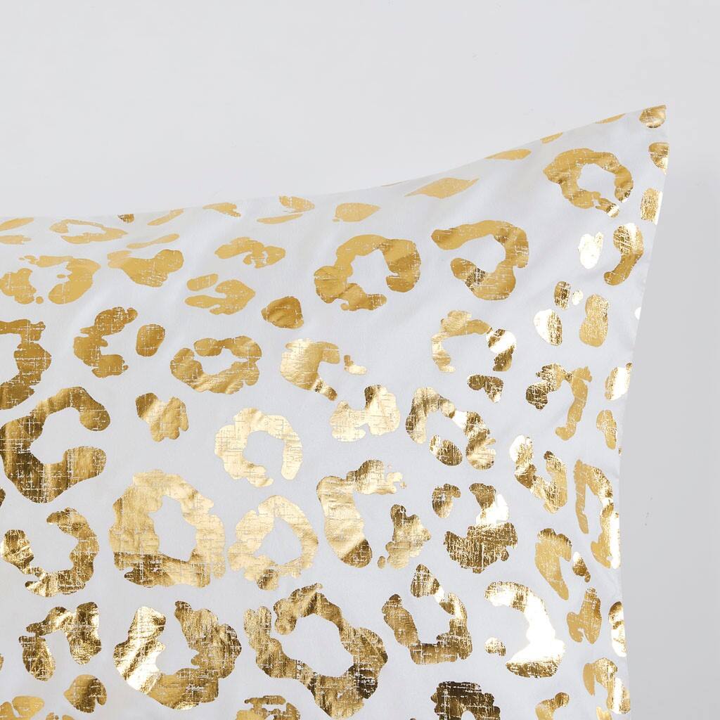 Alt View 2. Gracie Mills - Gracie Mills Amos Metallic Animal Print Comforter Set - Ivory/Gold.