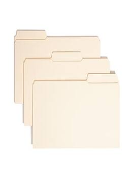Smead - SuperTab File Folders, Reinforced 1/3-Cut Tab, Letter Size, 100/Box (10395) - Manila