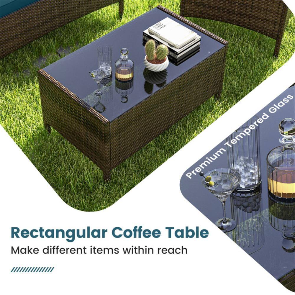 Rectangular Coffee Table  
Make different items within reach  

Premium Tempered Glass