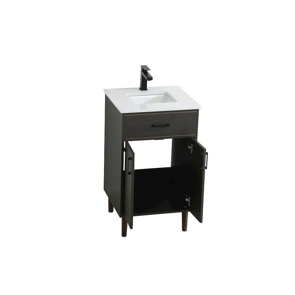 Alt View 1. Elegant Kitchen and Bath - Chandler 20 Inch Single Bathroom Vanity In Mocha Brown - Mocha Brown.