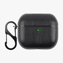 Entronix - Luxury Leather Case for AirPods 4th Generation - Premium Protection - Black