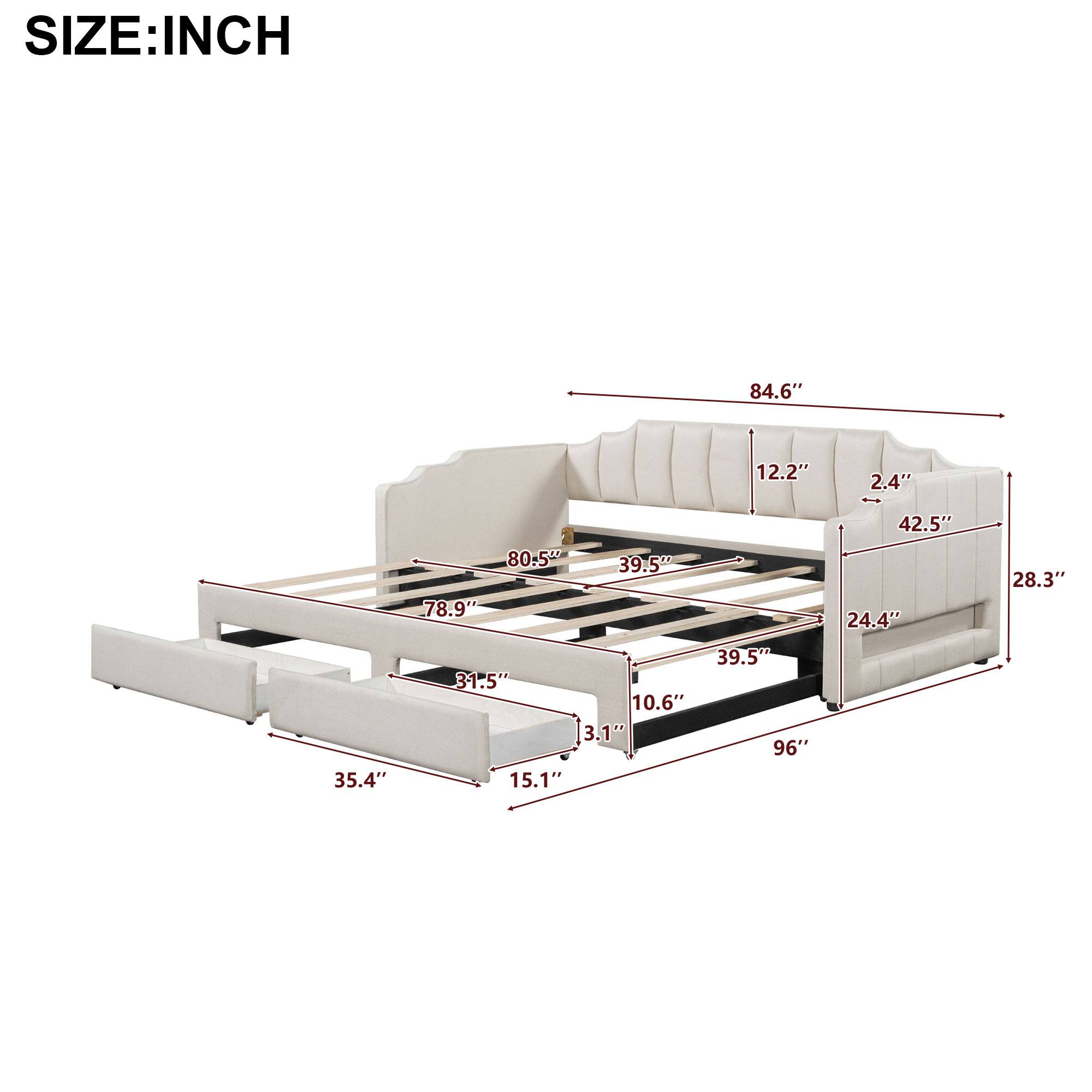 SIZE: INCH  
84.6" 35.4" 80.5" 39.5" 78.9" 31.5" 10.6" 3.1" 15.1" 12.2" 39.5" 96" 2.4" - 42.5" 24.4" 28.3"