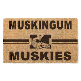 Jardine - Muskingum Muskies 18" x 30" Team Logo Doormat - Brown