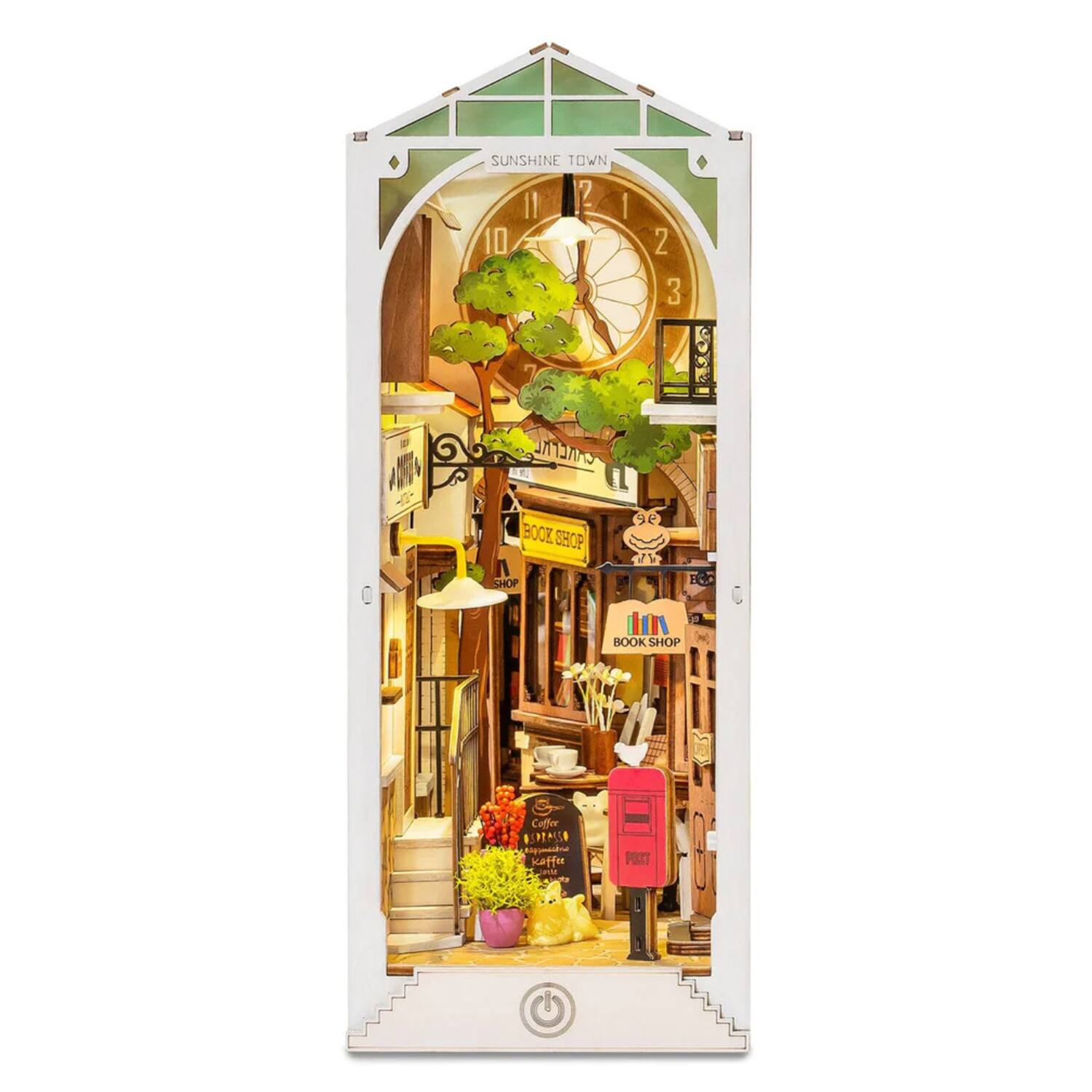 Front. 3D Puzzle - DIY 3D Book Nook Kit Sunshine Town 246 pcs.