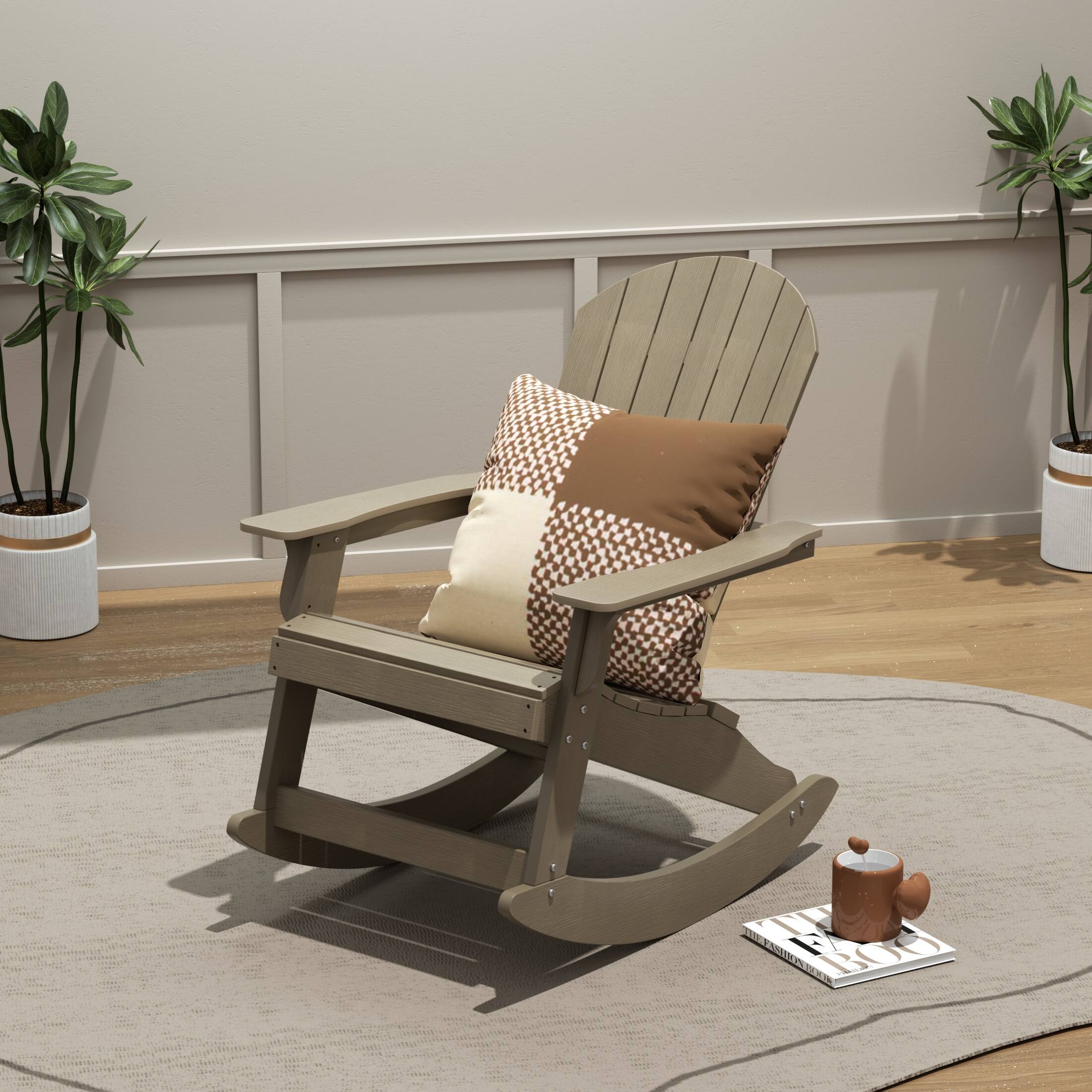 WestinTrends Tuscany Outdoor Patio All weather Adirondack Rocking Chair ...