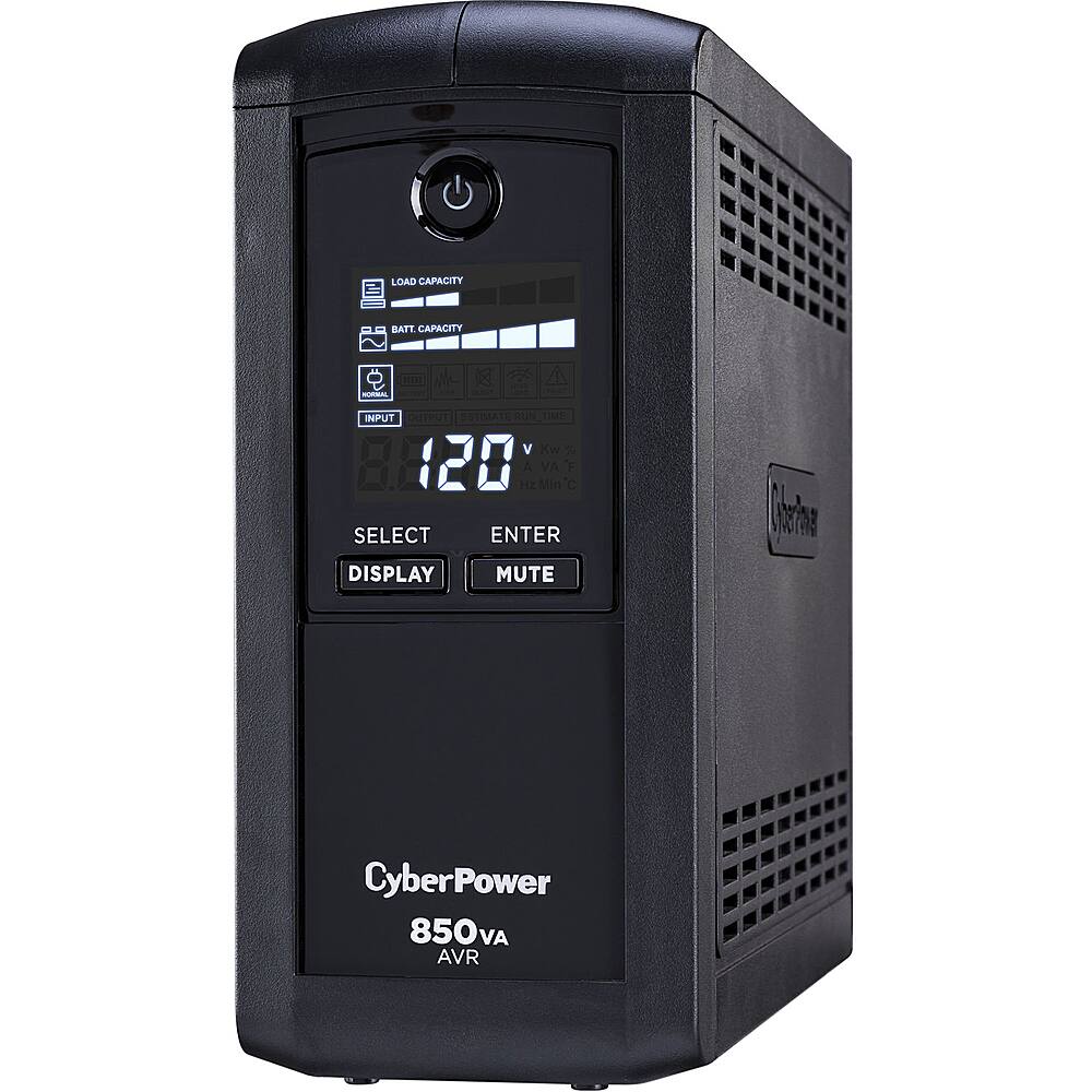 Alt View 11. CyberPower - Intelligent LCD Series 850VA Battery Back-Up System - Black.