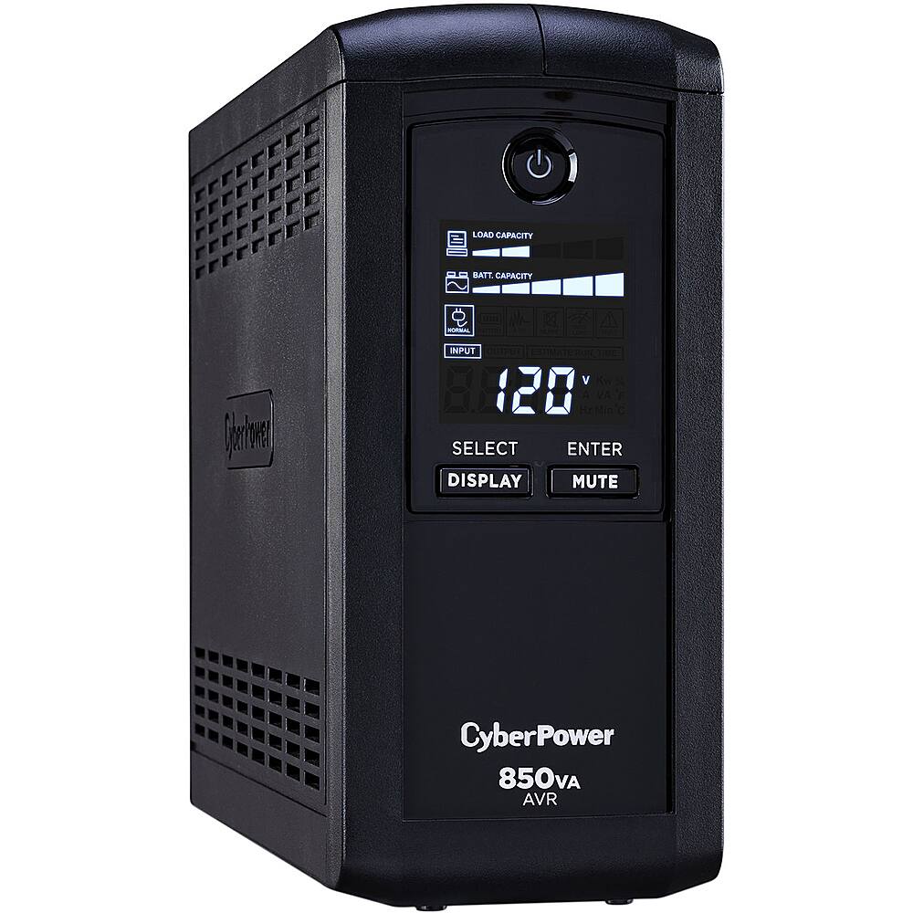 Alt View 12. CyberPower - Intelligent LCD Series 850VA Battery Back-Up System - Black.