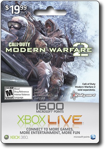Call of Duty: Modern Warfare 2 (Xbox 360, 2009) NEW Sealed - With MS 1600  points