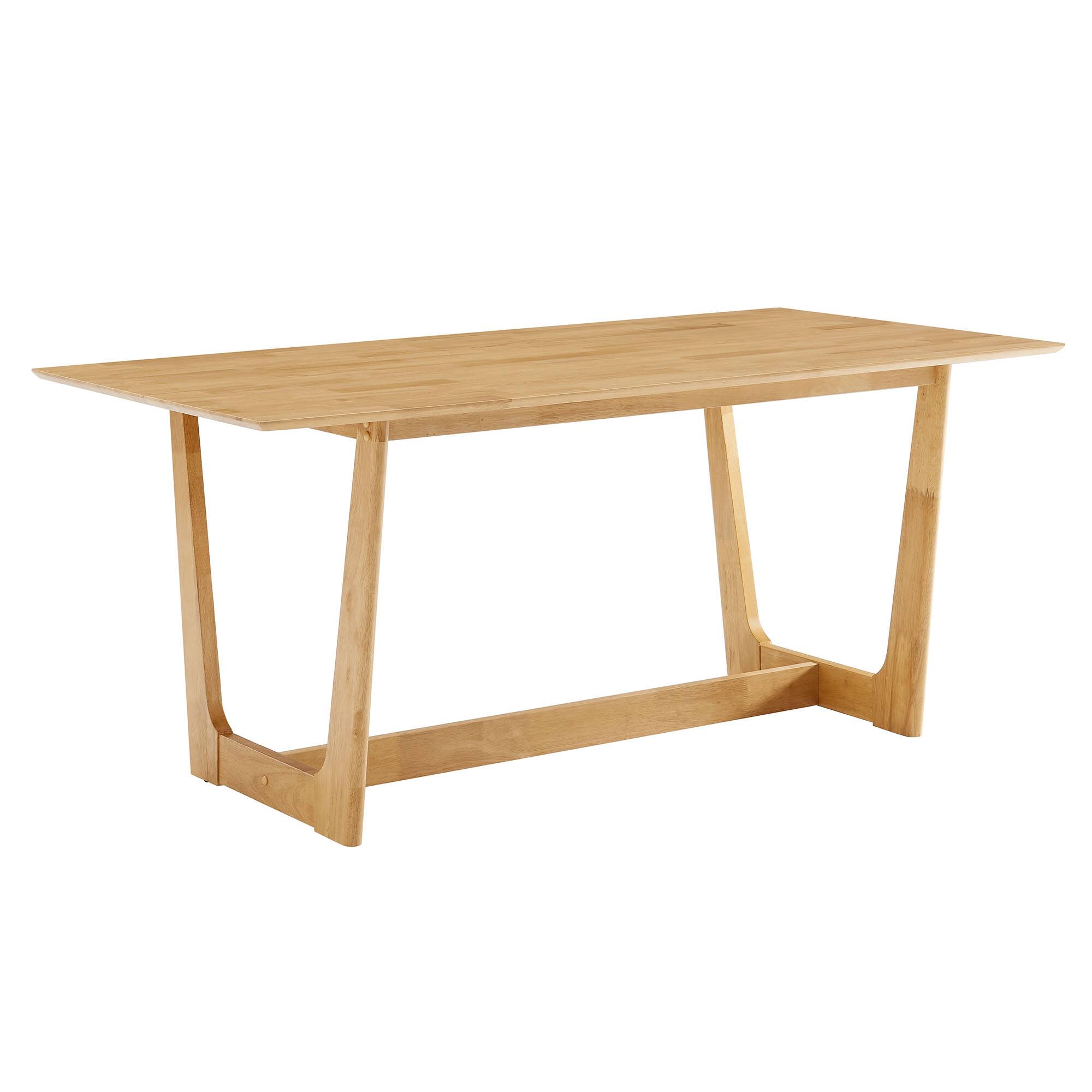 Angle. Modway - Solara 71" Rectangle Wood Dining Table - Brown.