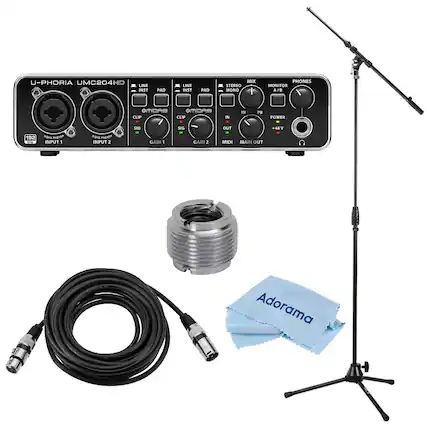 U-PHORIA UMC204HD
LINE INST PAD LINE INST PAD
MIX STEREO MONO PHONES
MONITOR A/B
MDAS MDAS
CLIP CLIP
IN IN
PR POWER
11G
SIG OUT +48 V
192 200
na PAE
P INPUT 1
ROAE PREAEP
NPUT 2
GAIN 1 GAIN 2
MIDI MAIN OUT
Adorama