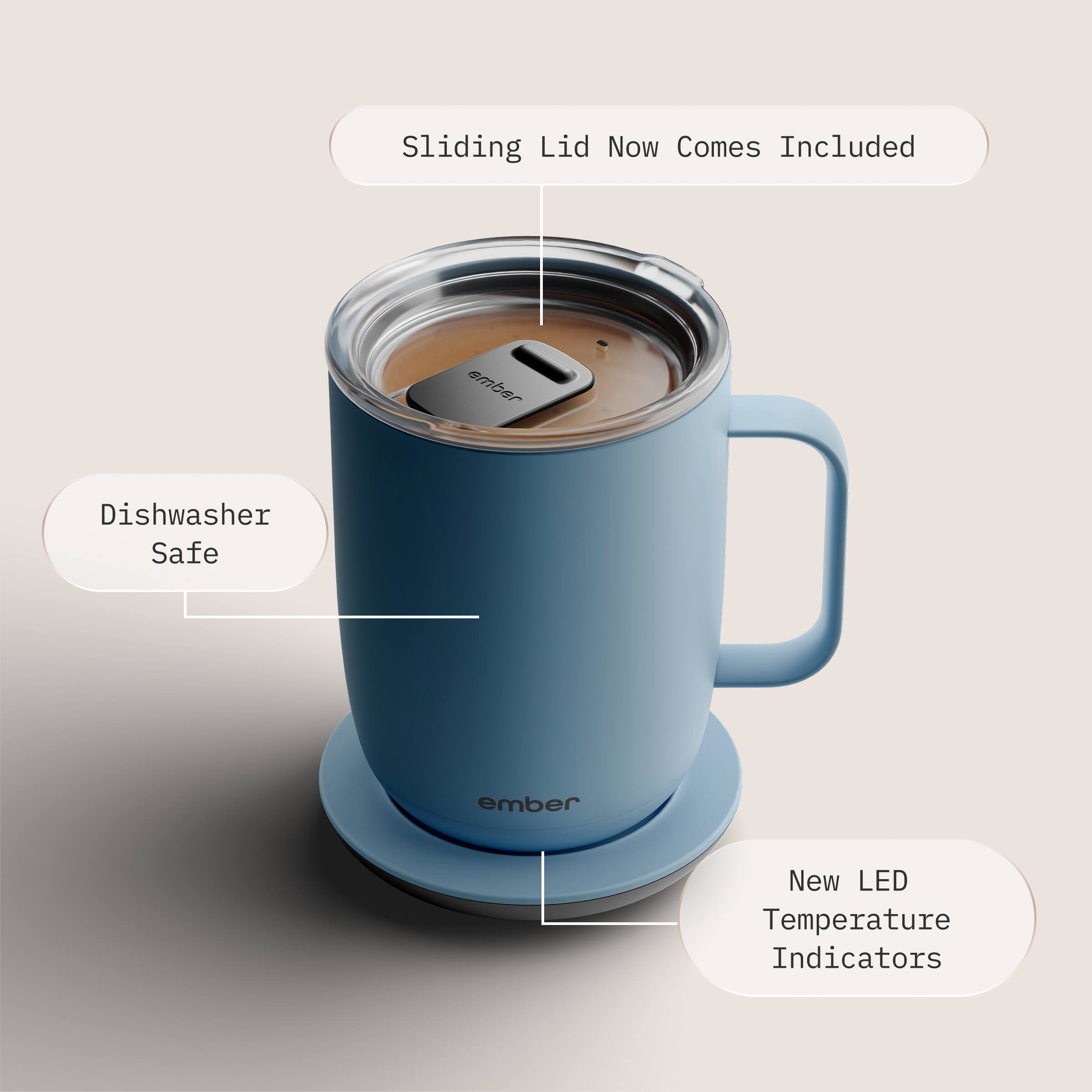 Sliding Lid Now Comes Included  
Dishwasher Safe  
New LED Temperature Indicators