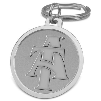 Front. Jardine - Silver North Carolina A&T Aggies Team Logo Split-Wire Key Ring - Silver.