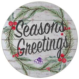 Jardine - Abilene Christian University Wildcats 20'' x 20'' Season's Greetings Circle - White