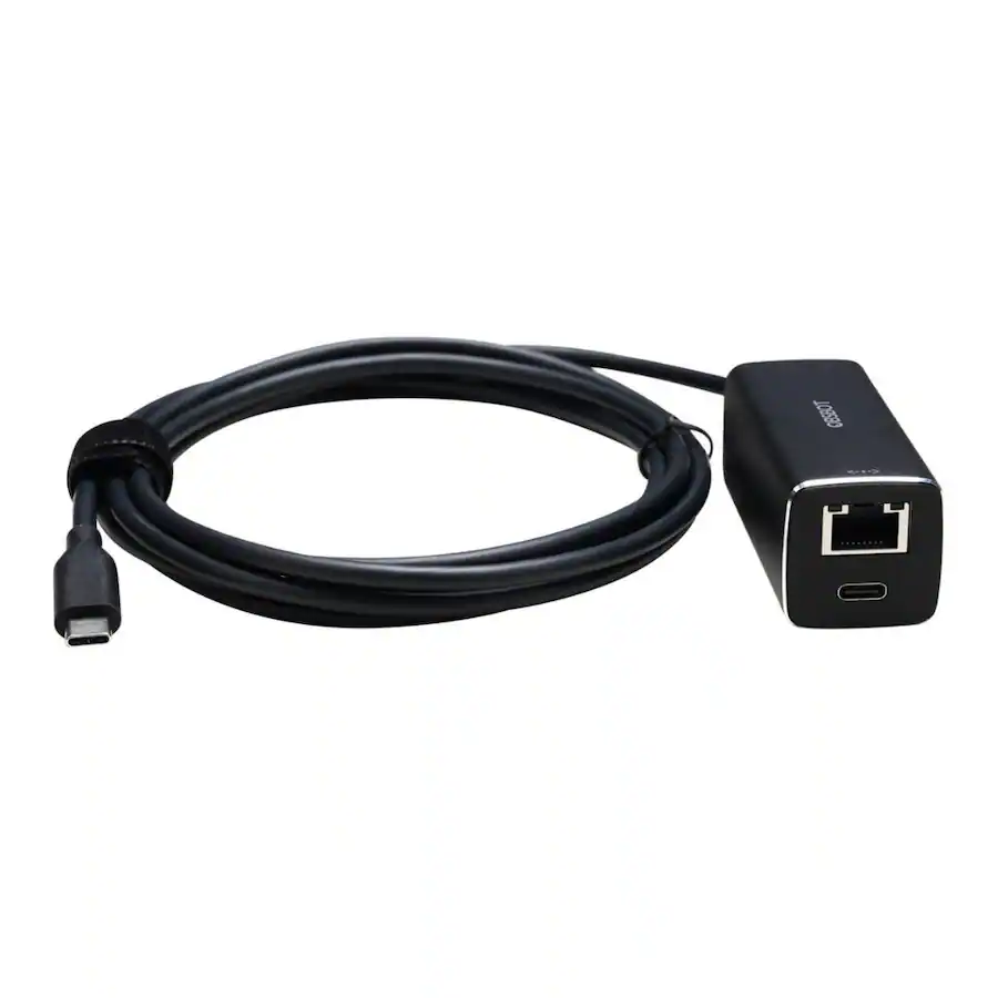 Compact Network Adapter Port OBSBOT Ultra Compact USB Type C to Ethernet Black Adapter for Tail Air ...