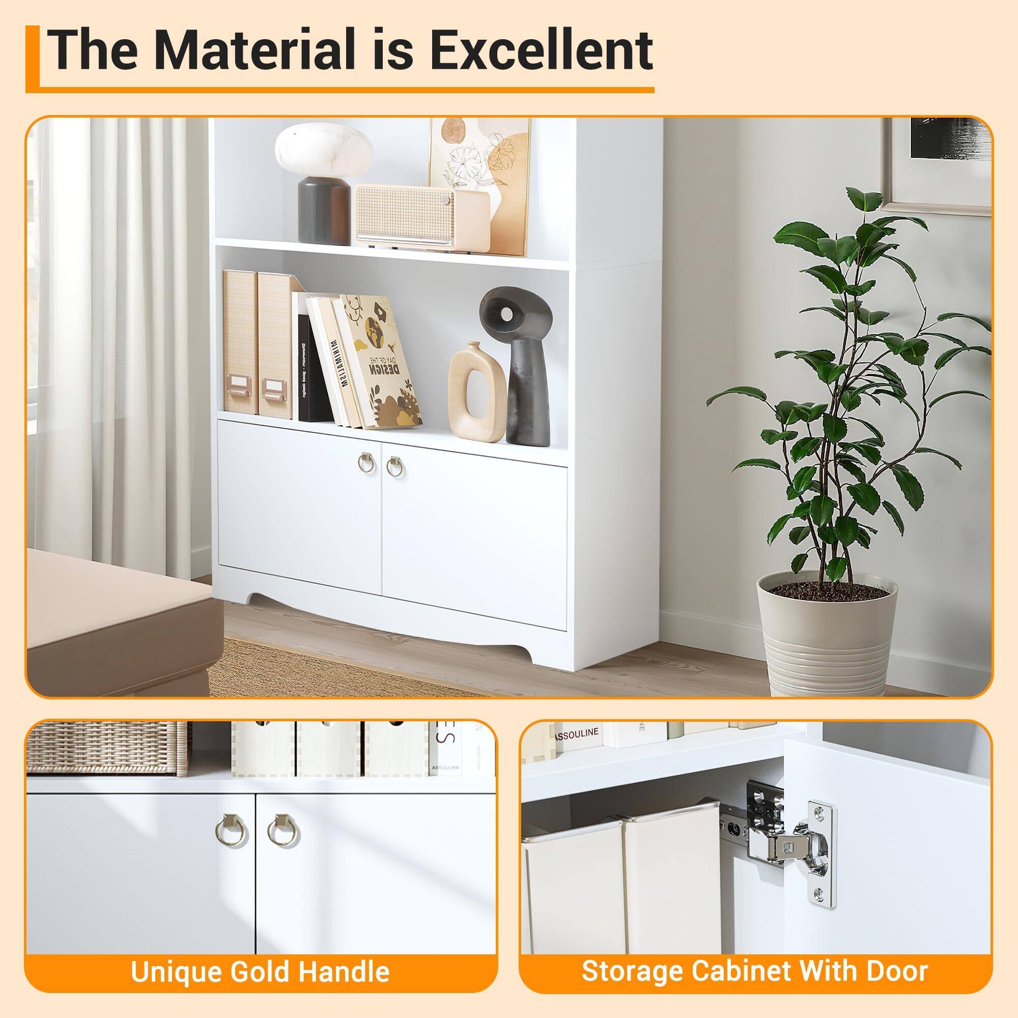 The Material is Excellent

Unique Gold Handle

Storage Cabinet With Door