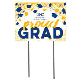 Jardine - North Georgia Nighthawks 18" x 24" Proud Grad Yard Sign - White