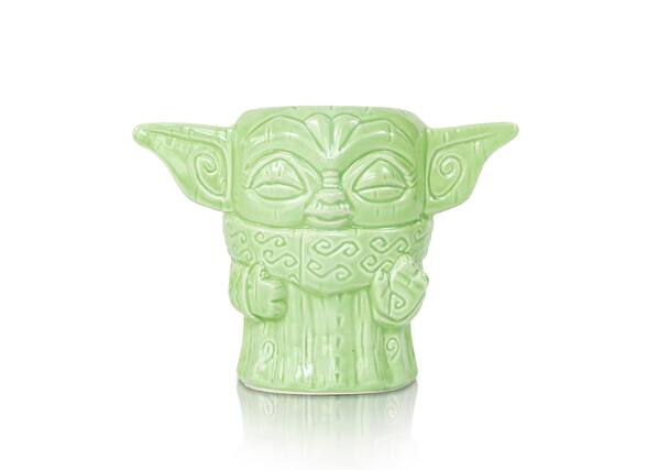 Front. ThinkGeek - Geeki Tikis The Child "Baby Yoda" Force Pose Mug | Star Wars: The Mandalorian | 16 Ounces - Green.