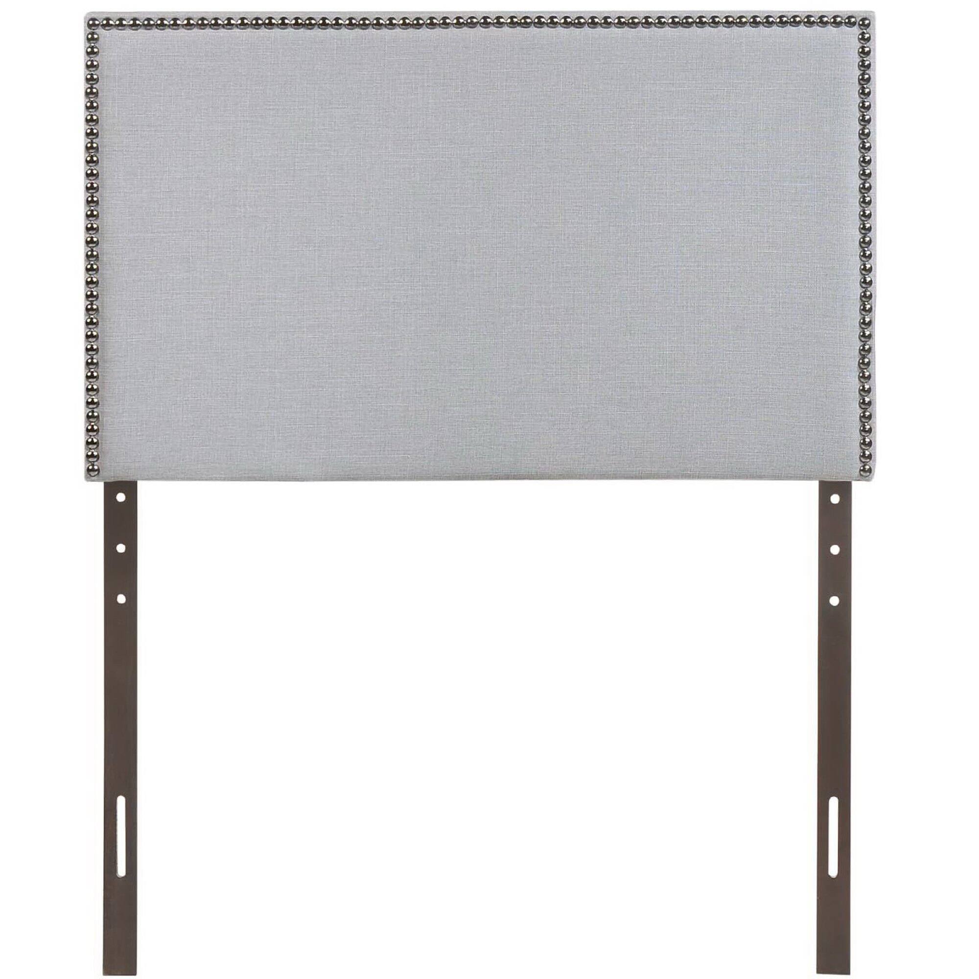 Alt View 1. Modway - Region Nailhead Upholstered Twin Headboard by Modway - Gray.