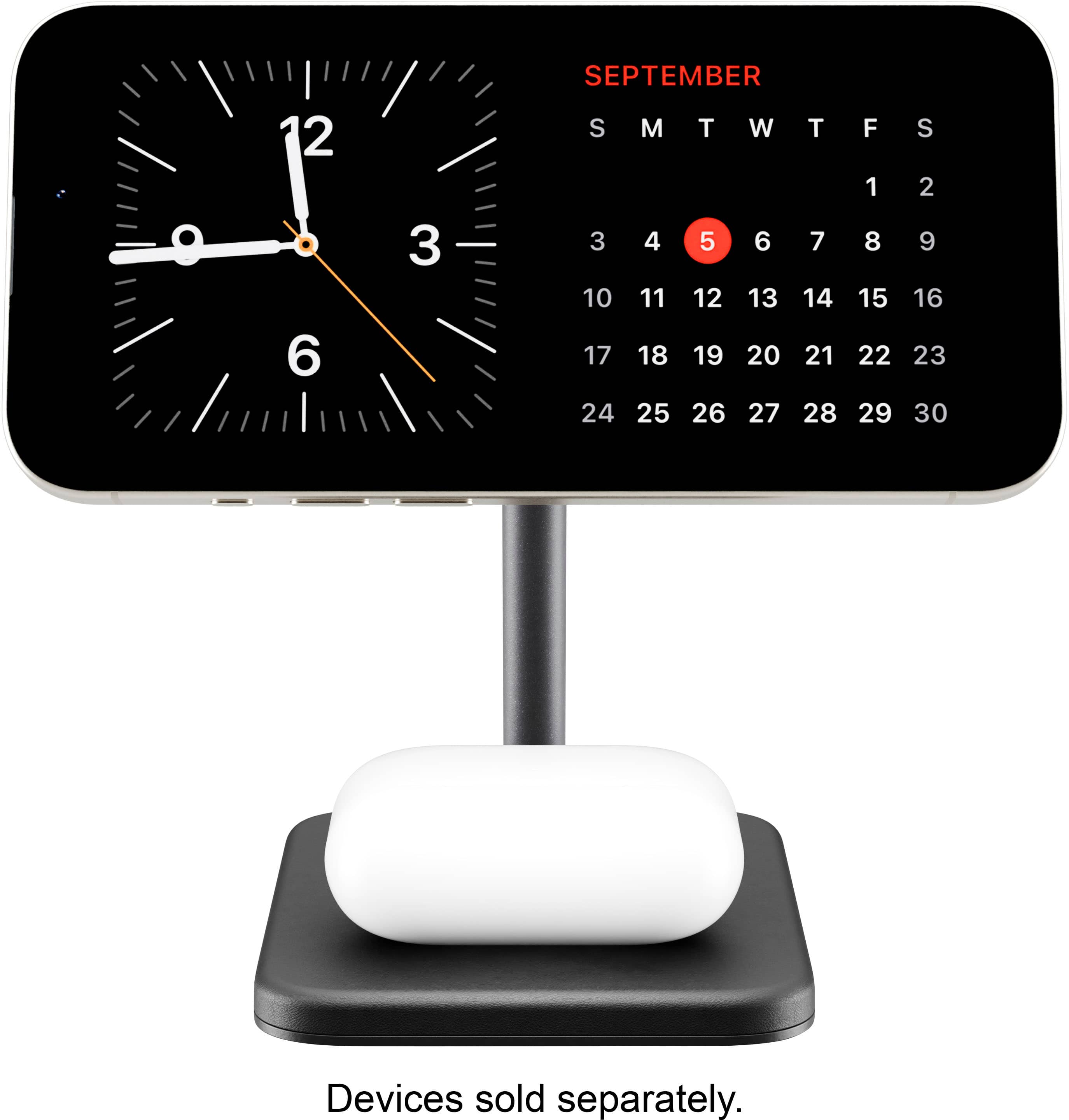 The text on the image reads: "SEPTEMBER S SMTWTF M T W T F S 1 2 3 4 5 6 7 8 9 10 11 12 13 14 15 16 17 18 19 20 21 22 23 24 25 26 27 28 29 30 Devices sold separately."