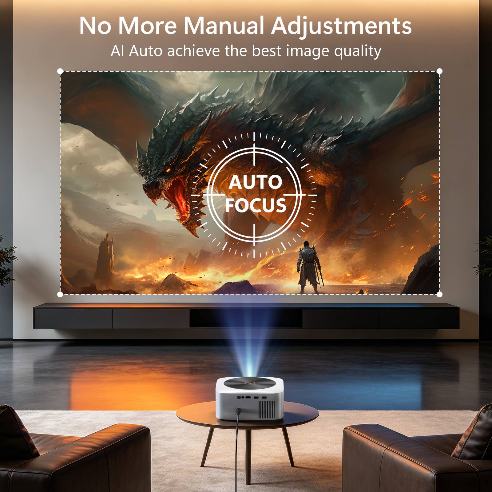 No More Manual Adjustments  
AI Auto achieve the best image quality  
AUTO FOCUS