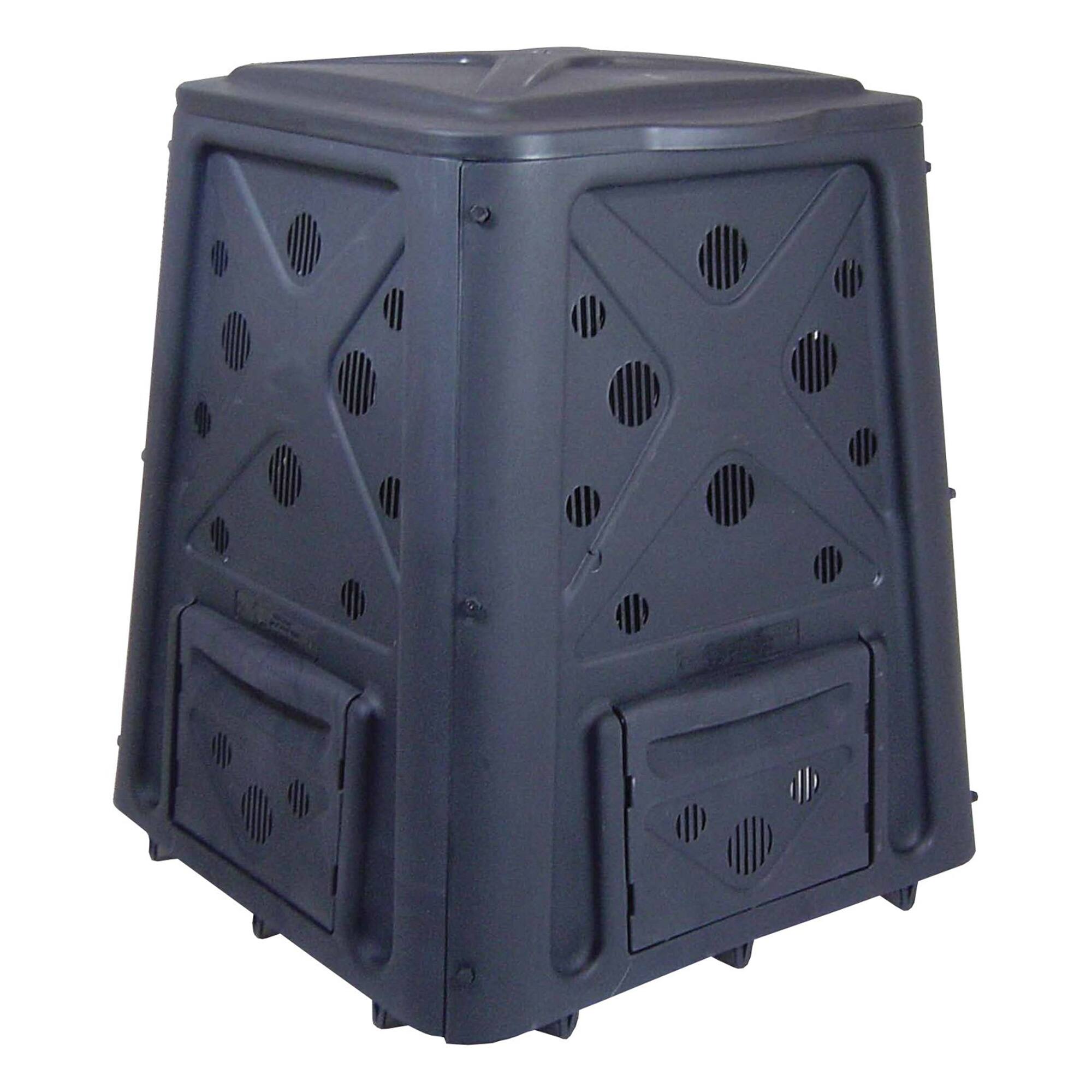 Alt View 7. Redmon - Redmon 65 Gallon Capacity Compost Bin with Lift Off Lid and 4 Door Access, Black - Black.