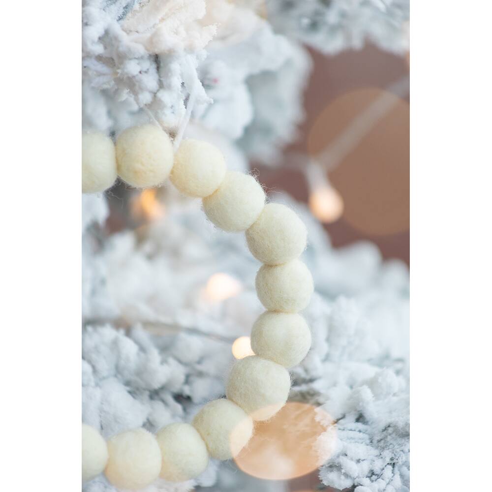 Alt View 5. Dexmalle - Dexmalle-Christmas Tree Cream Ball Wreath Ornaments,Set of 6-Cream - Cream.