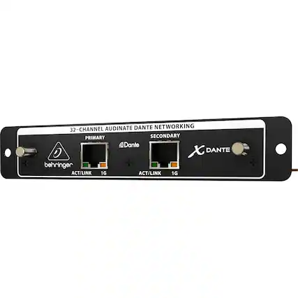 32-CHANNEL AUDINATE DANTE NETWORKING
PRIMARY SECONDARY
Dante x DANTE
behringer
ACT/LINK 1G ACT/LINK 1G