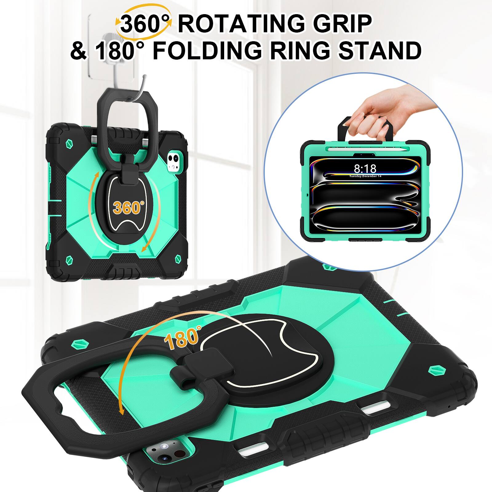 360° Rotating Grip & 180° Folding Ring Stand

8:18