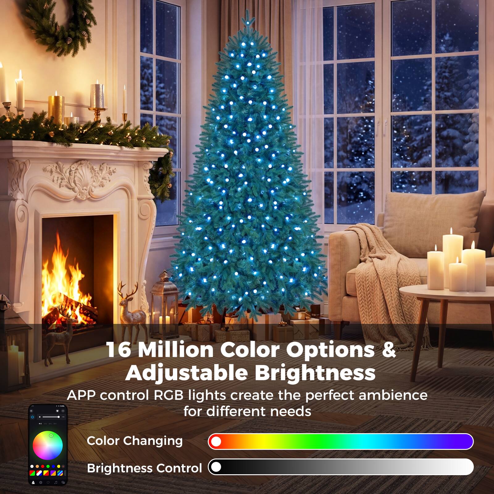16 Million Color Options & Adjustable Brightness

APP control RGB lights create the perfect ambience for different needs

Color Changing

Brightness Control