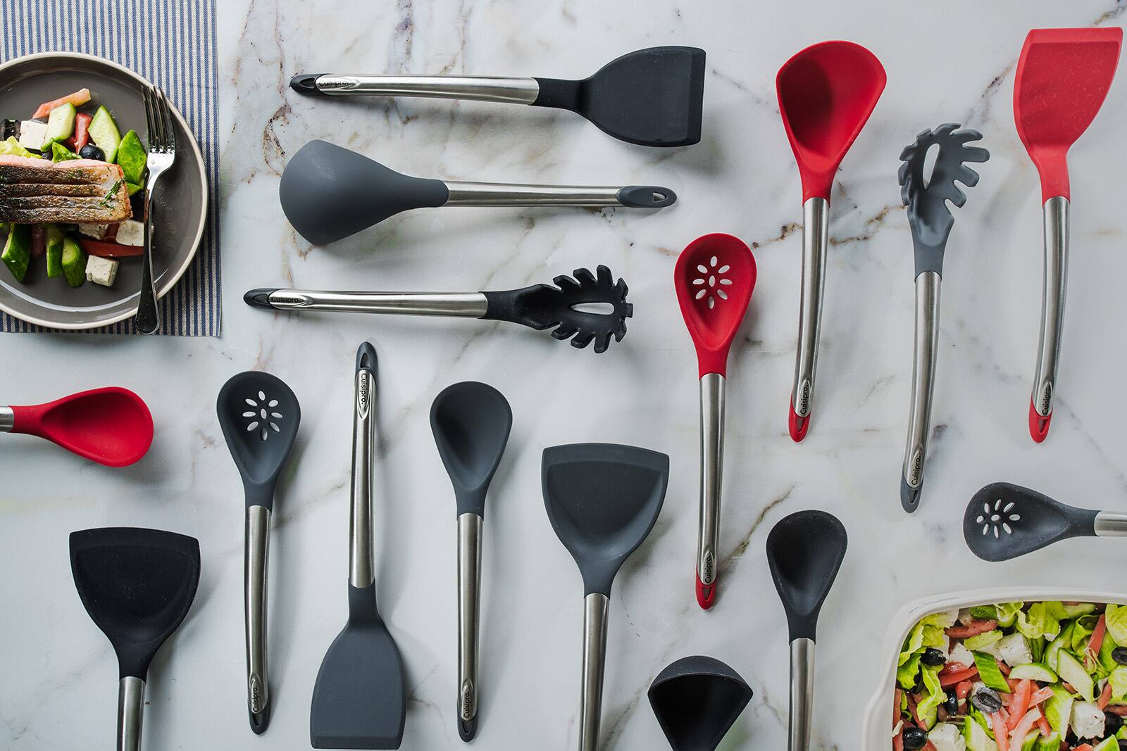 Alt View 2. Cuisipro - Silicone & Stainless Steel 12.25-Inch Ladle, Gray - Gray.