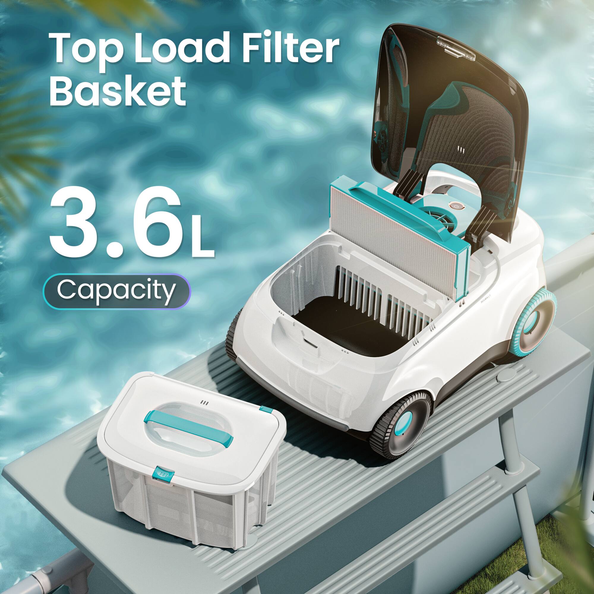 Top Load Filter Basket  
3.6L Capacity