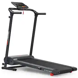 Sunny Health & Fitness - Compact Motorized Smart Treadmill - Dark Gray