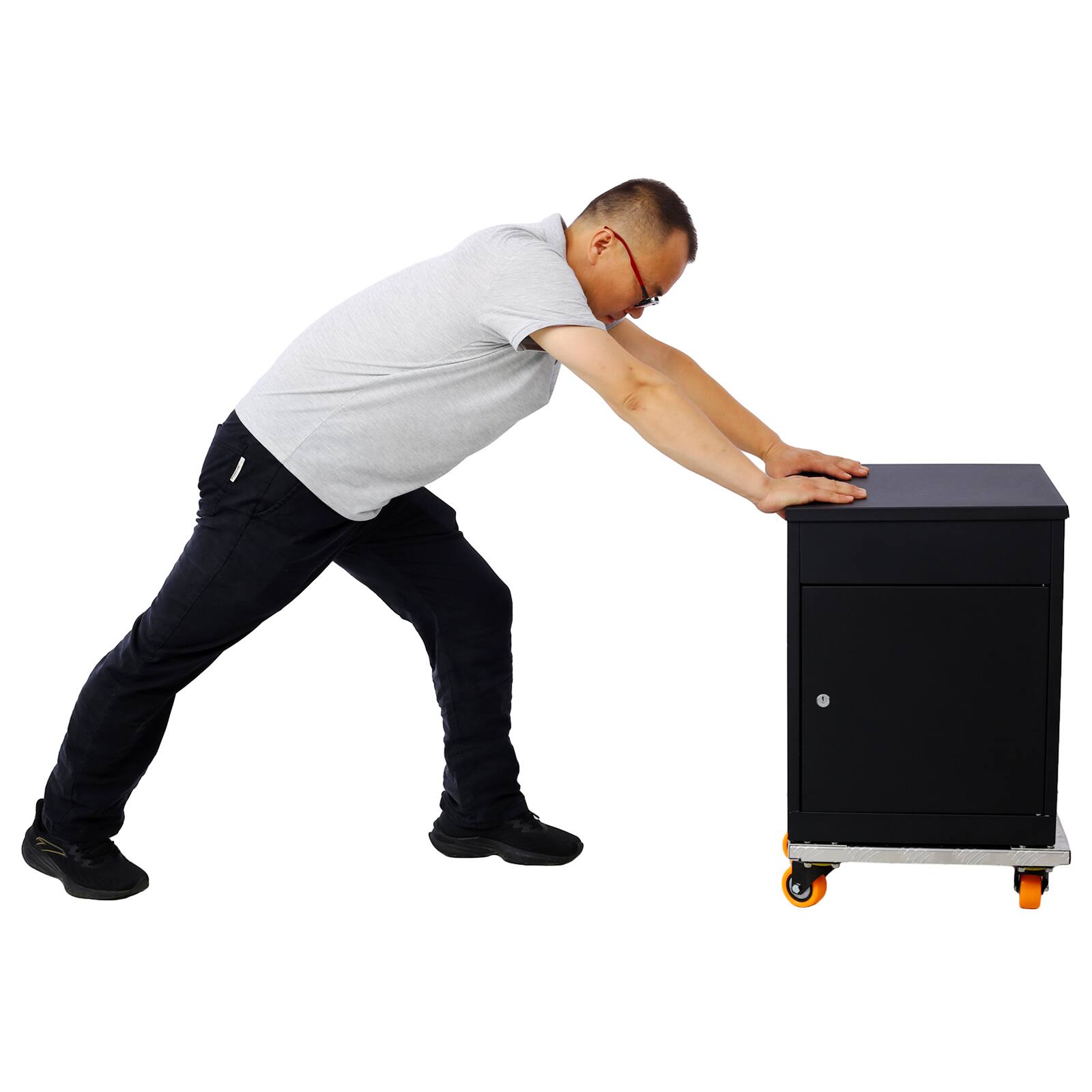 Alt View 1. APRILSOUL - Movers Dolly Heavy Duty Furniture Dolly Trolley Cart Aluminum Frame with TPU Professional Casters with Brake Option - Silver.