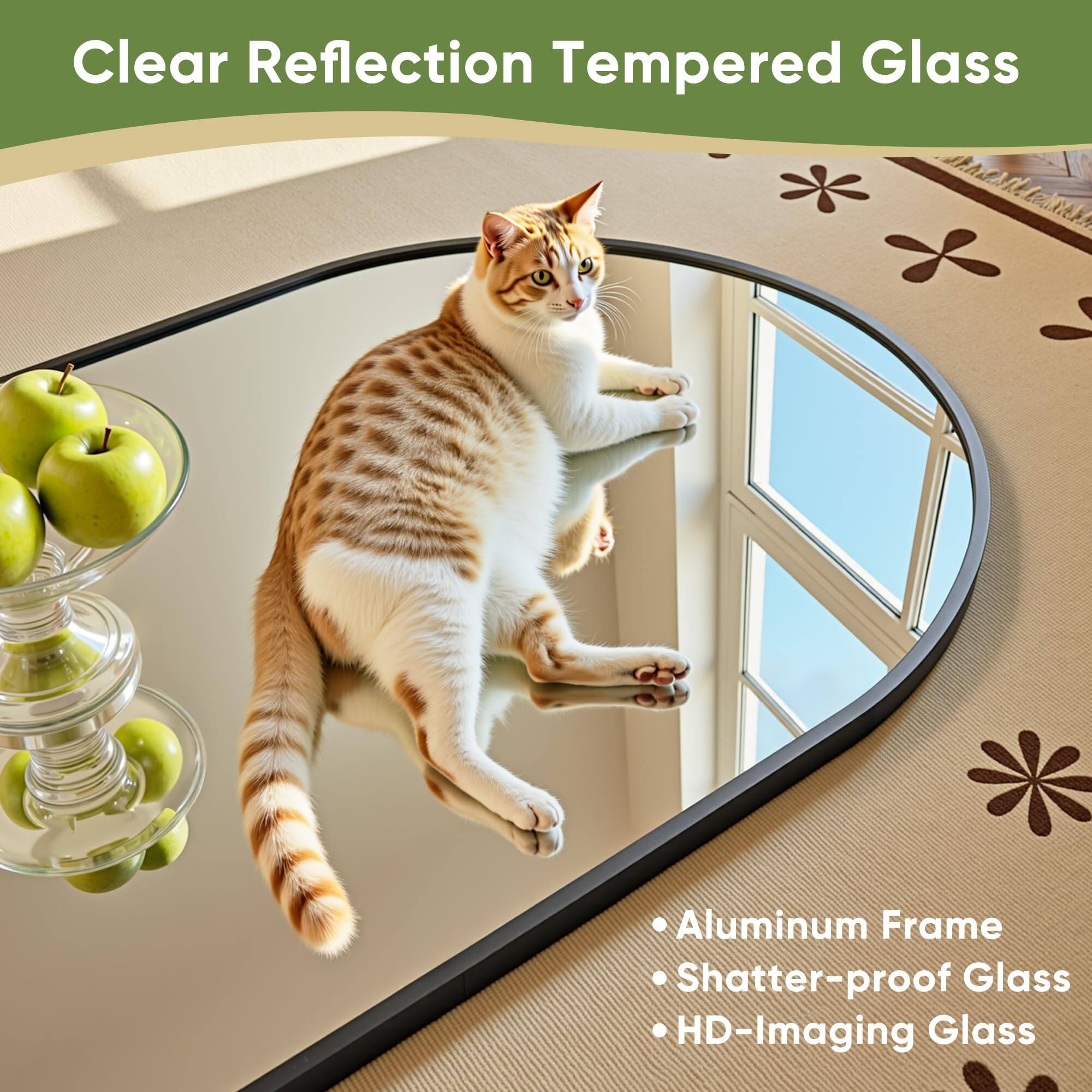 Clear Reflection Tempered Glass

- Aluminum Frame
- Shatter-proof Glass
- HD-Imaging Glass