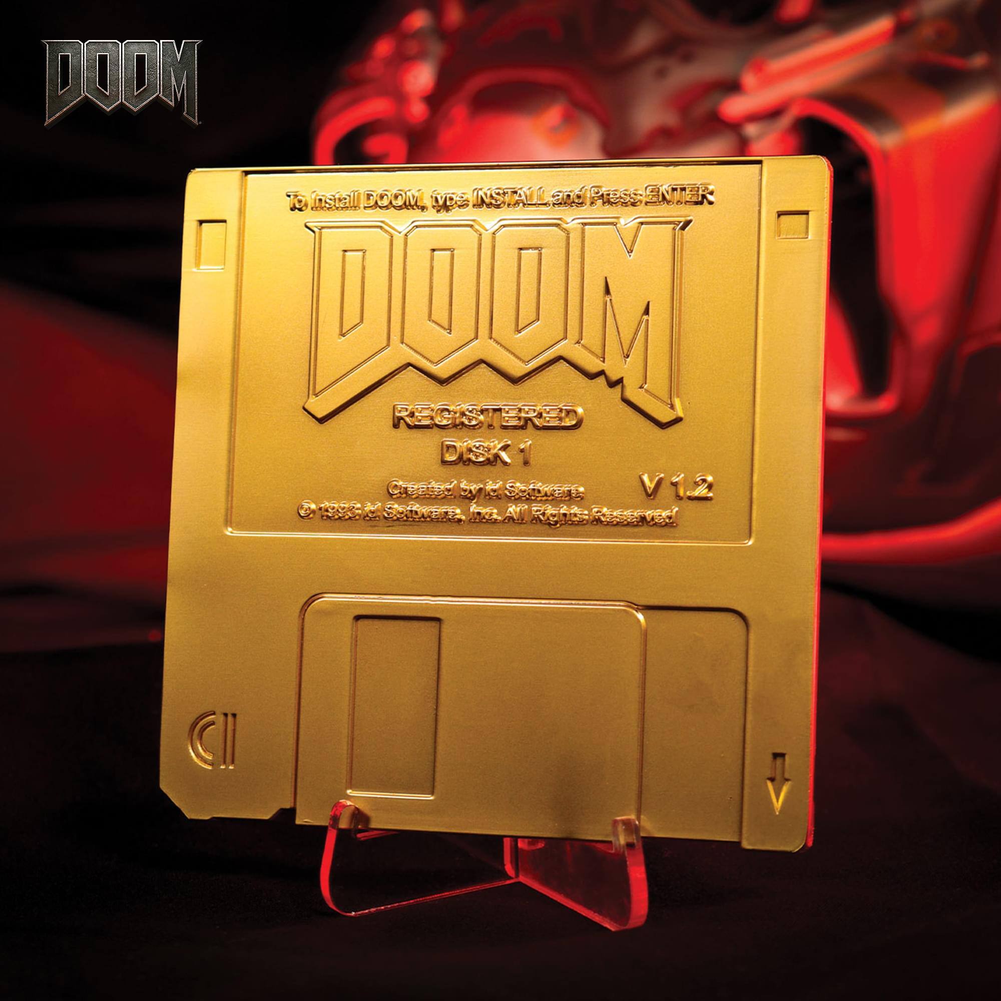 To install DOOM, type INSTALL and press ENTER

DOOM
REGISTERED
DISK 1
Created by id Software
V1.2
© 1992 id Software, Inc. All Rights Reserved